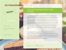 Tablet Screenshot of hunwhatsfordinner.com